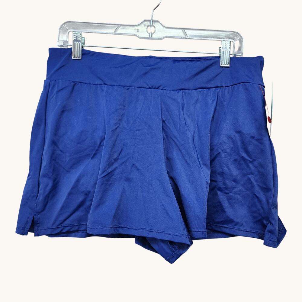 NWT Bar Harbour Women’s Large Navy Blue Swim Shorts Lined with Bottom Swimsuit